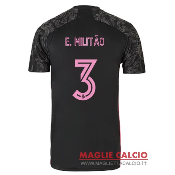 nuova maglietta real madrid 2020-2021 e. militao 3 terza